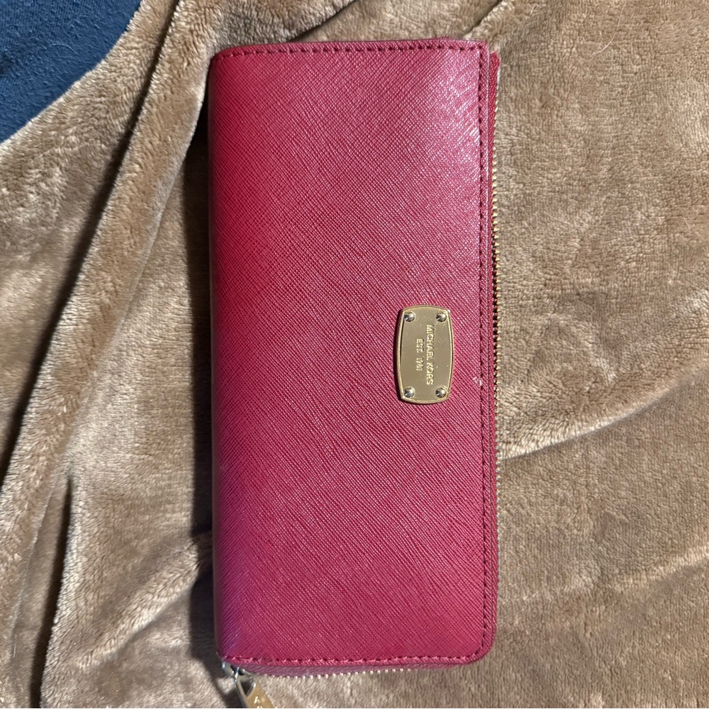 Michael Kors Red Leather Wallet